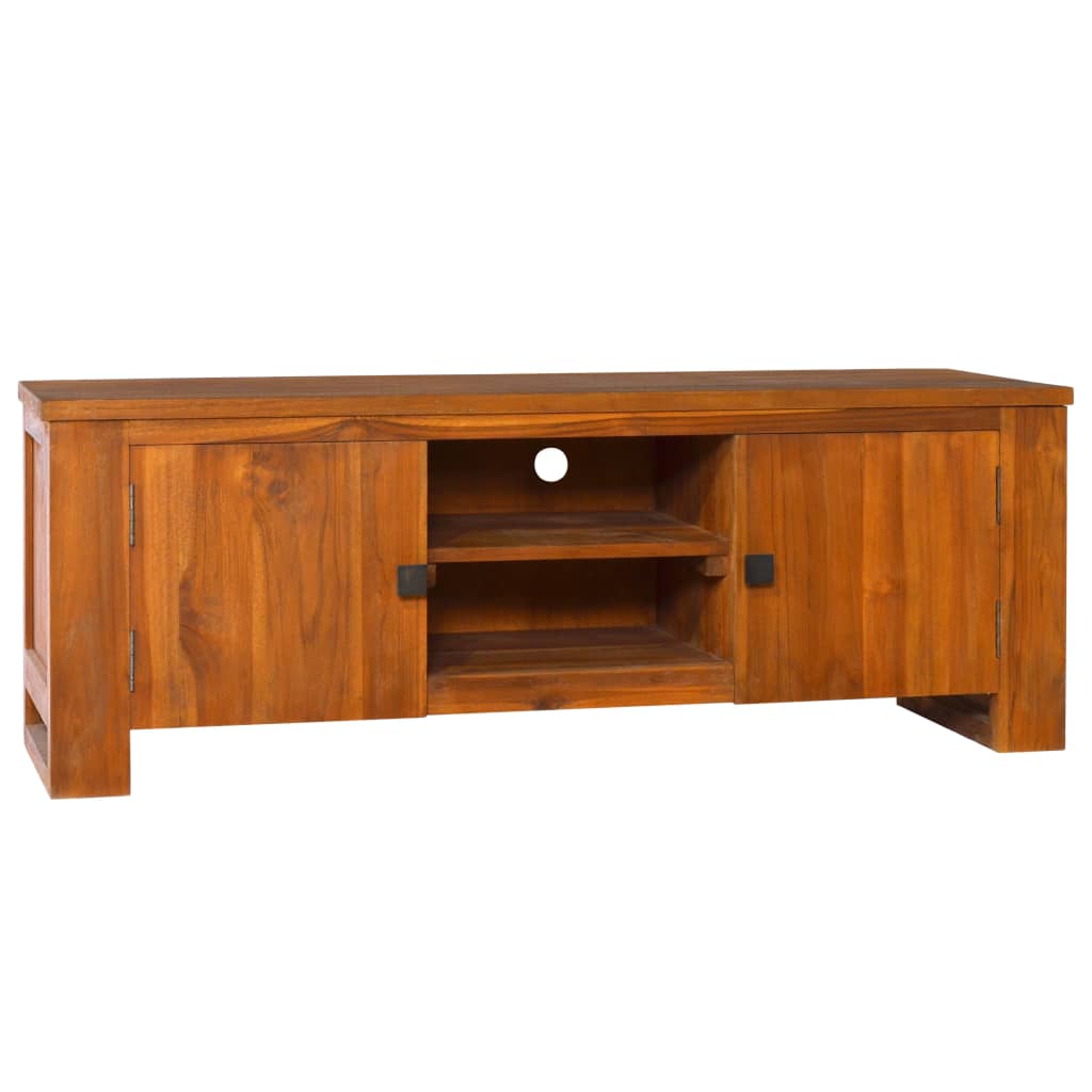 Mobile Porta TV 110x30x40 cm in Legno Massello di Teak 289068