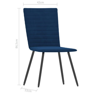 Sedie da Pranzo 2 pz Blu in Velluto 287804