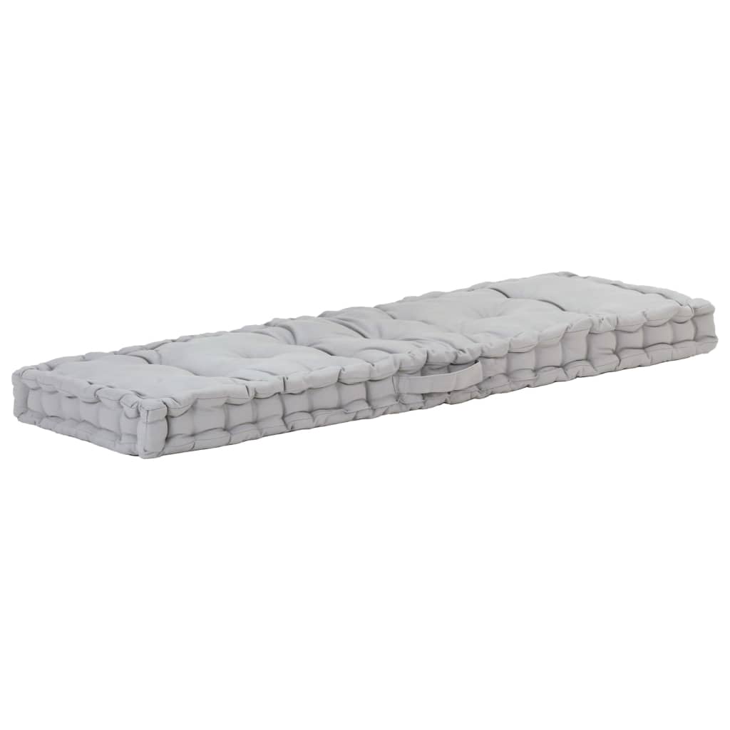 Cuscini per Pallet e Pavimento 2 pz in Cotone Grigio 3053636