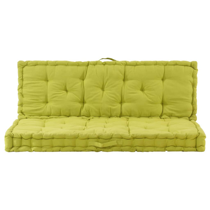 Cuscini per Pallet e Pavimento 2 pz in Cotone Verde 3053640