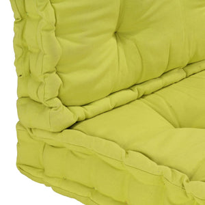 Cuscini per Pallet e Pavimento 2 pz in Cotone Verde 3053640