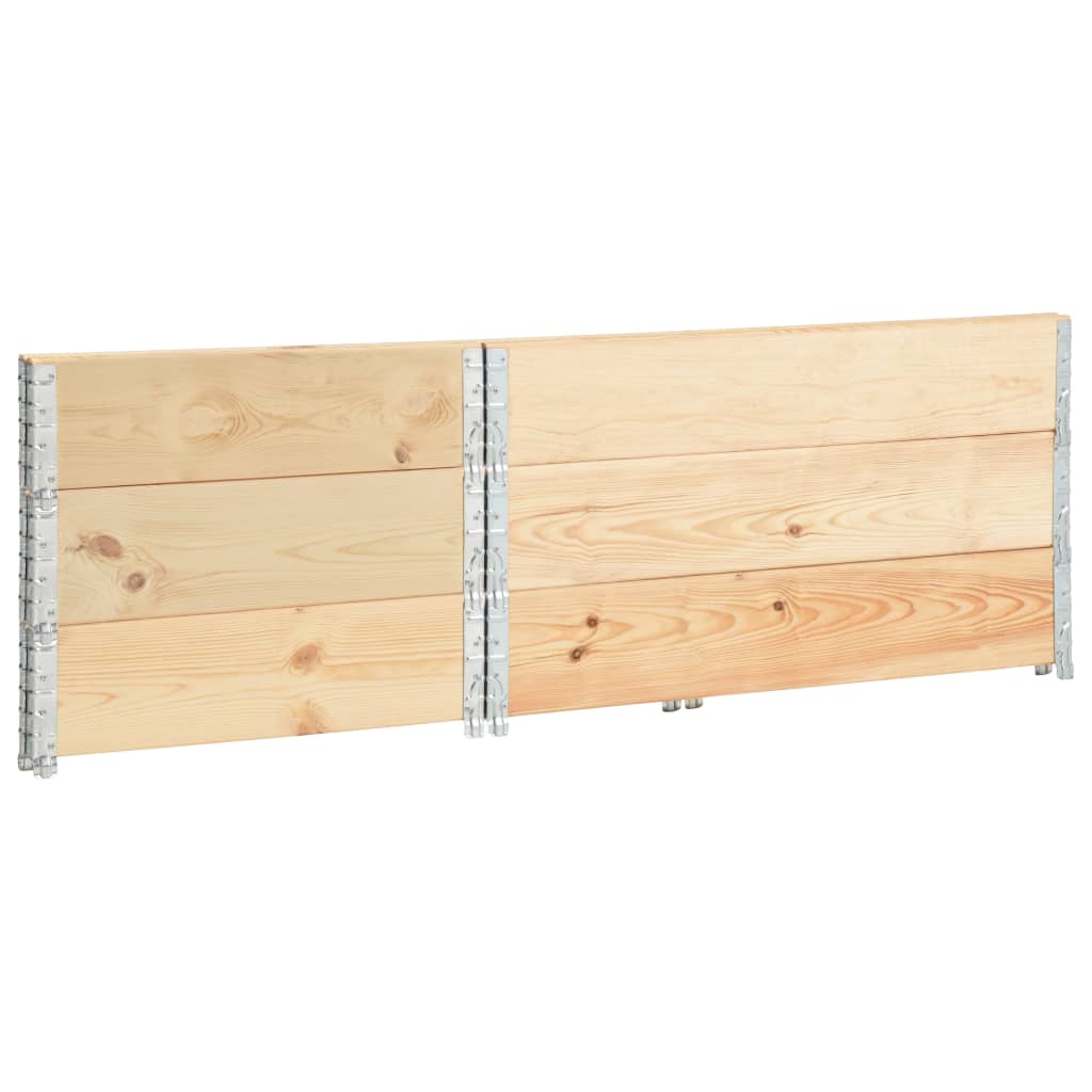 Collari per Pallet 3 pz 80x120 cm in Legno Massello di Pino 310051