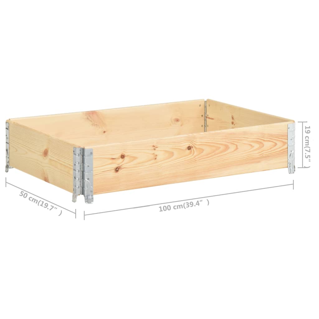 Collare per Pallet 50x100 cm in Legno Massello di Pino 310052