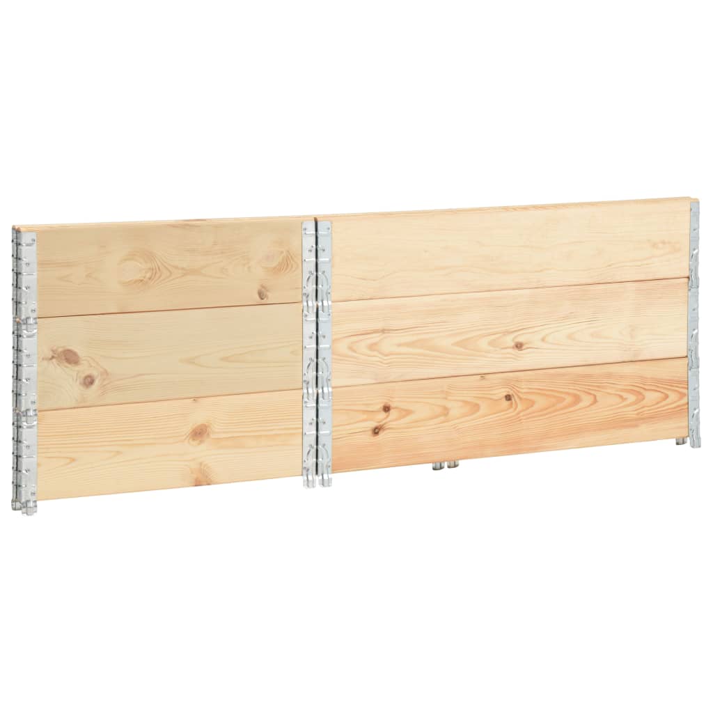 Collari per Pallet 3 pz 50x100 cm in Legno Massello di Pino 310053