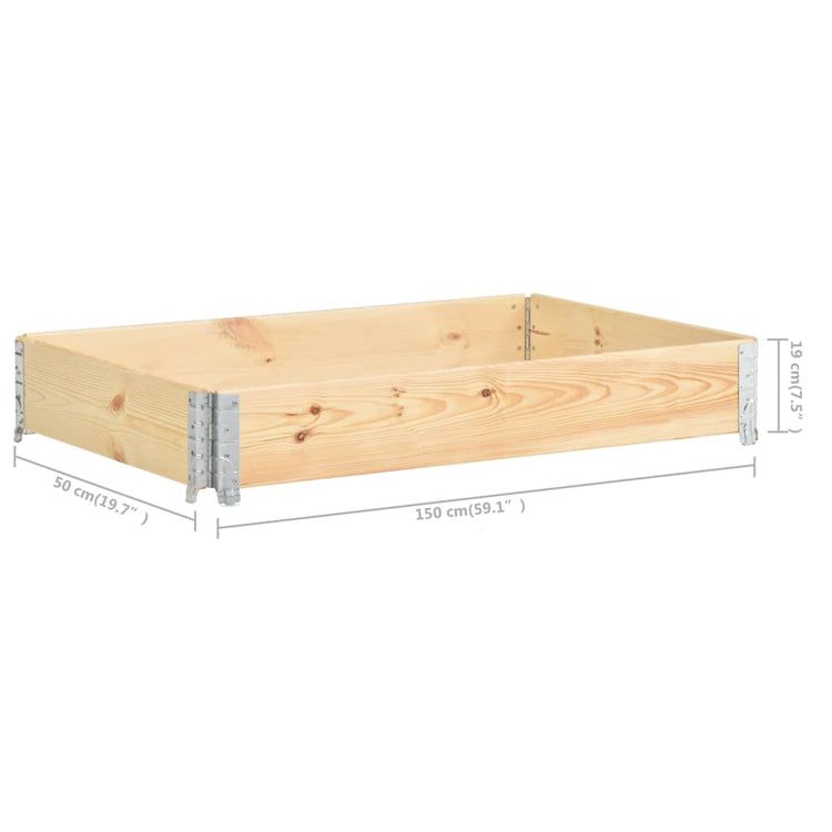 Collare per Pallet 50x150 cm in Legno Massello di Pino 310054