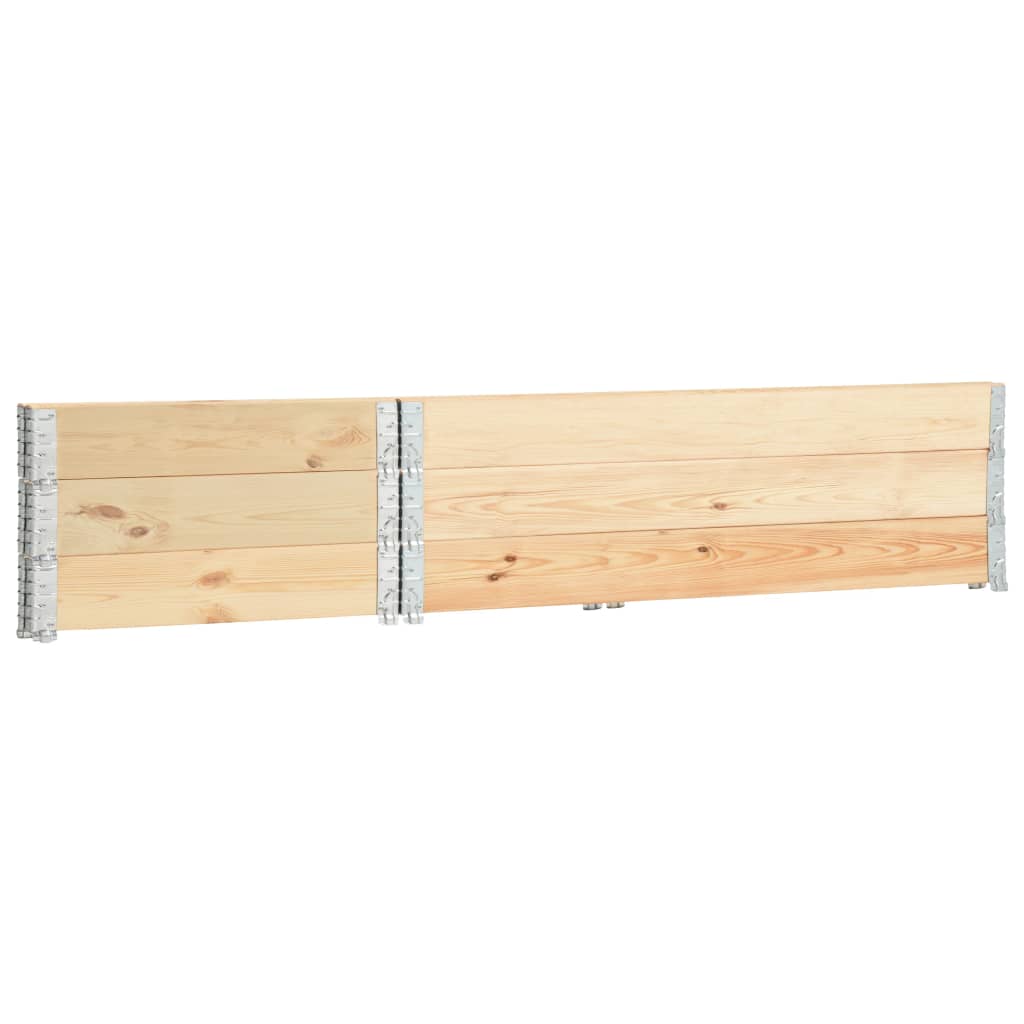 Collari per Pallet 3 pz 50x150 cm in Legno Massello di Pino 310055