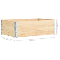 Paretali per Pallet 3 pz 50x150 cm in Legno Massello di Pino cod mxl 77715