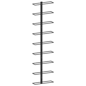 Portavini da Parete per 9 Bottiglie Nero in Ferro cod mxl 52631