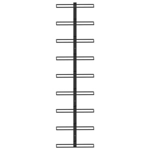 Portavini da Parete per 9 Bottiglie Nero in Ferro cod mxl 52631