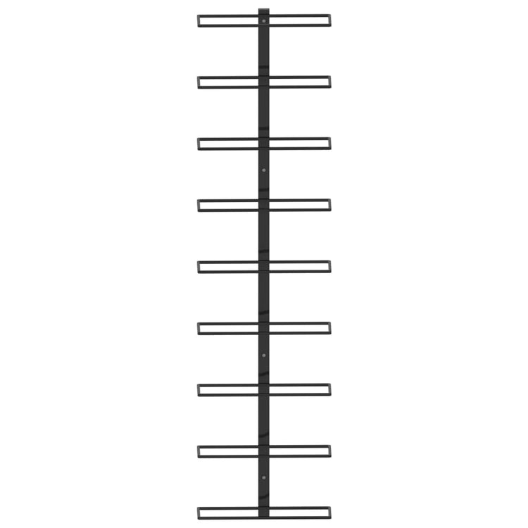 Portavini da Parete per 9 Bottiglie Nero in Ferro cod mxl 52631