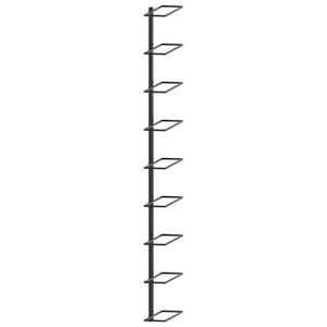 Portavini da Parete per 9 Bottiglie Nero in Ferro cod mxl 52631