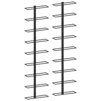 Portavini da Parete per 18 Bottiglie 2 pz Nero in Ferro  cod mxl 52777