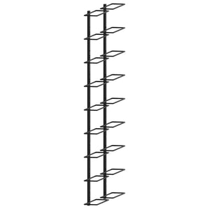 Portavini da Parete per 18 Bottiglie 2 pz Nero in Ferro  cod mxl 52777