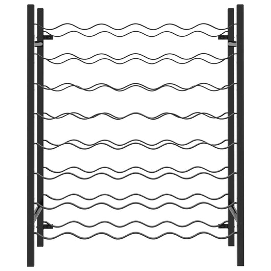 Portabottiglie per 48 Bottiglie di Vino Nero in Metallo cod mxl 49664