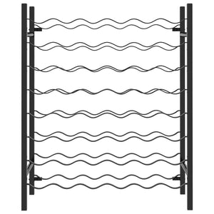 Portabottiglie per 48 Bottiglie di Vino Nero in Metallo 289563