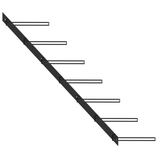 Portavini da Parete per 7 Bottiglie Nero in Metallo cod mxl 49582