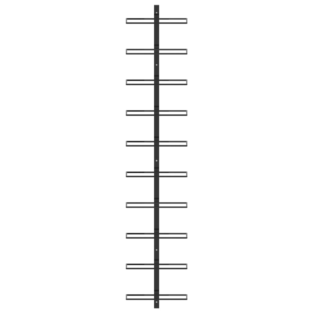 Portavini da Parete per 10 Bottiglie Nero in Metallo cod mxl 53557