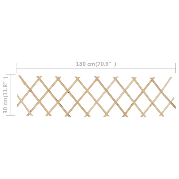 Recinzione a Traliccio 5 pz in Legno di Abete 180x30 cm cod mxl 13964