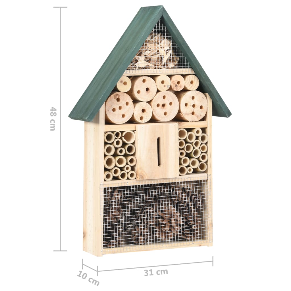 Casetta per Insetti 31x10x48 cm in Legno di Abete 47243