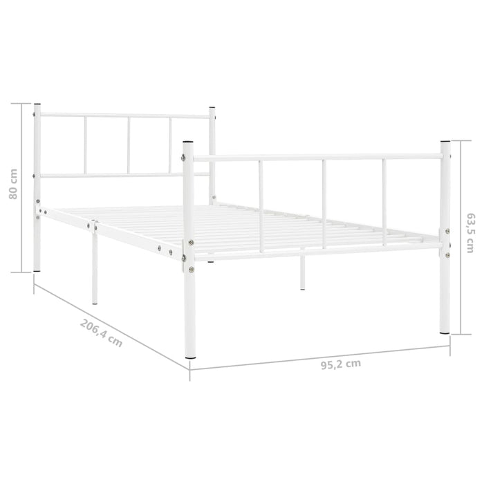 Giroletto Bianco in Metallo 90x200 cm cod mxl 61720