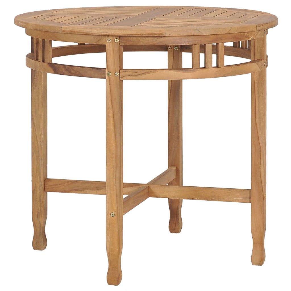 Set da Pranzo da Giardino 3 pz con Cuscini in Legno di Teak cod mxl 32979