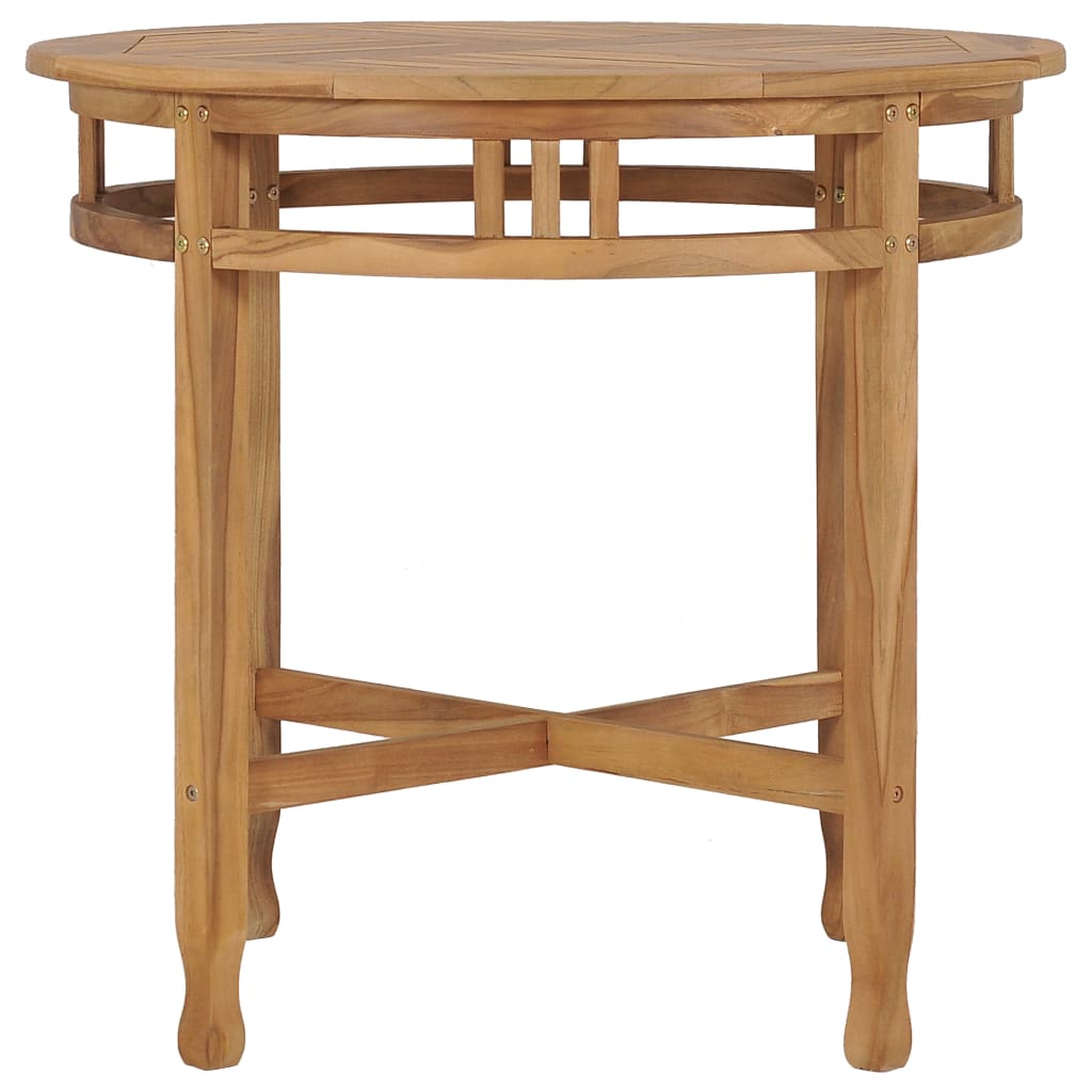 Set da Pranzo da Giardino 3 pz con Cuscini in Legno di Teak cod mxl 32979