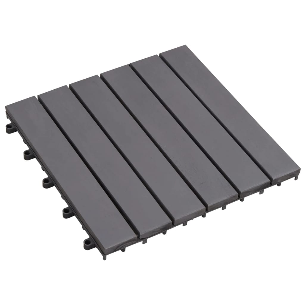 Pannelli Decking 30 pz Grigio Slavato 30x30cm Massello d'Acacia cod mxl 44348