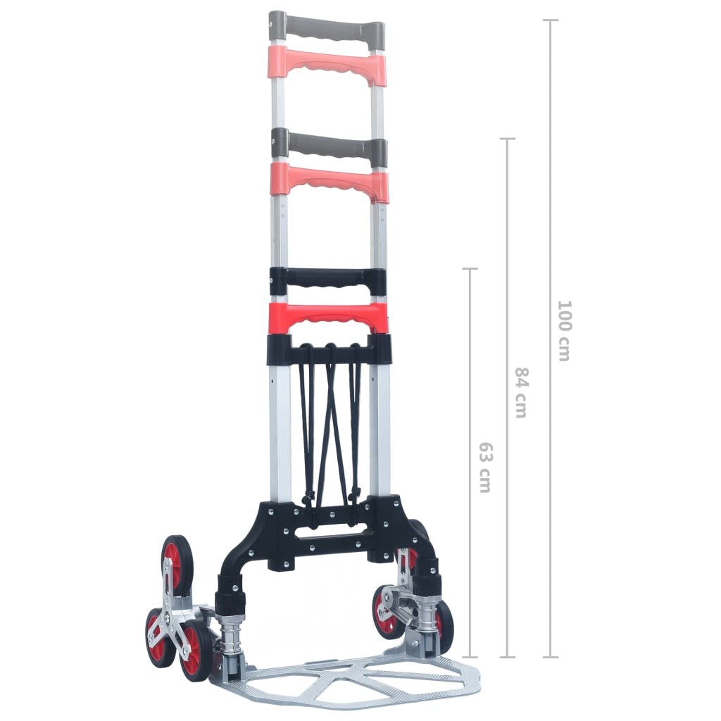 Carrello per Scale Pieghevole 70 kg in Alluminio Argento cod mxl 13798