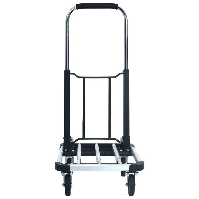 Carrello per Trasporto Pieghevole 150 kg in Alluminio Argento  