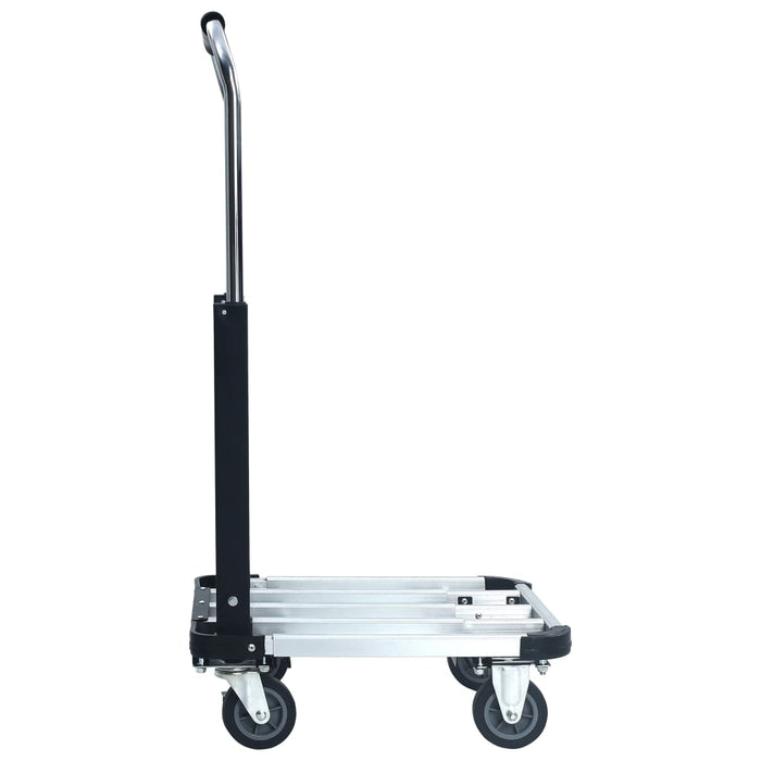 Carrello per Trasporto Pieghevole 150 kg in Alluminio Argento  