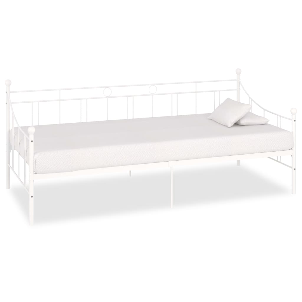 Telaio Divano Letto Bianco in Metallo 90x200 cm 284668