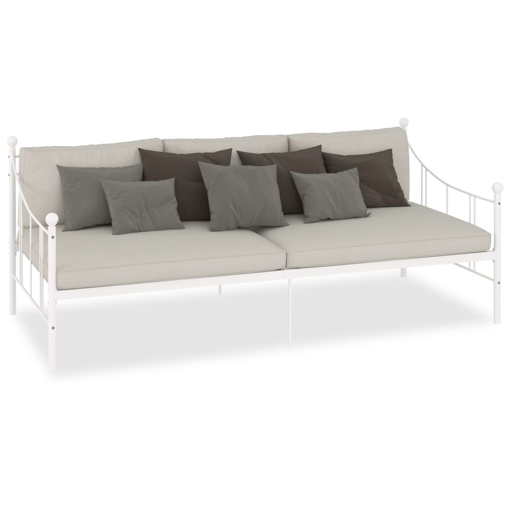 Telaio Divano Letto Bianco in Metallo 90x200 cm cod mxl 47817