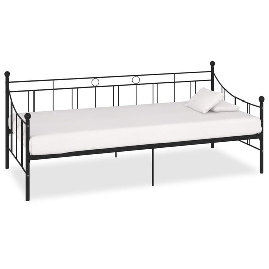 Telaio Divano Letto Nero in Metallo 90x200 cm 284669