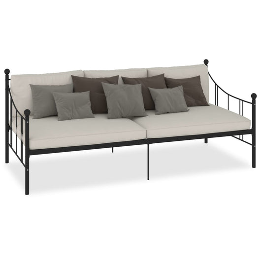 Telaio Divano Letto Nero in Metallo 90x200 cm 284669