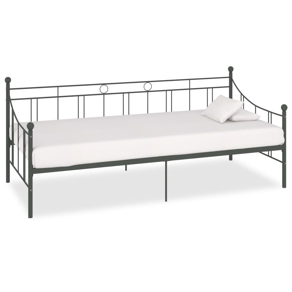 Telaio Divano Letto Grigio in Metallo 90x200 cm cod mxl 55229