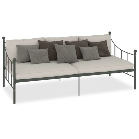 Telaio Divano Letto Grigio in Metallo 90x200 cm cod mxl 55229