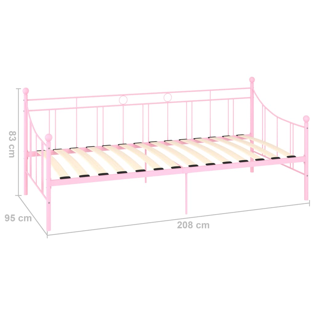 Telaio Divano Letto Rosa in Metallo 90x200 cm cod mxl 58320