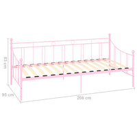 Telaio Divano Letto Rosa in Metallo 90x200 cm cod mxl 58320