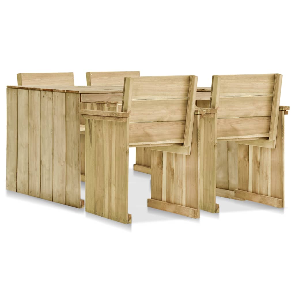 Set da Pranzo da Giardino 5 pz in Legno di Pino Impregnato 3054428