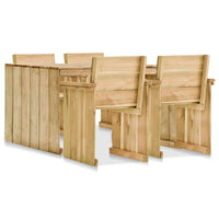 Set da Pranzo da Giardino 5 pz in Legno di Pino Impregnato 3054428