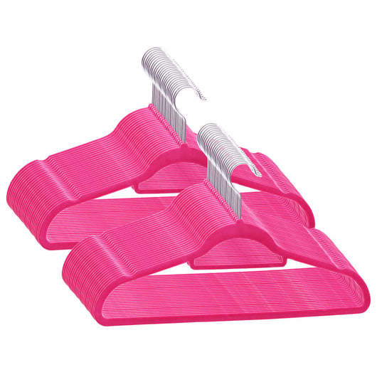 Set Appendiabiti 50 pz Antiscivolo Rosa in Vellutocod mxl 103769