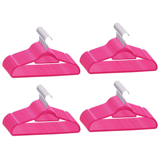 Set Appendiabiti 100 pz Antiscivolo Rosa in Velluto 289925