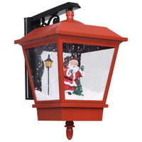 Lampada Natalizia da Parete LED e Babbo Natale Rossa 40x27x45cm 289927