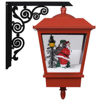 Lampada Natalizia da Parete LED e Babbo Natale Rossa 40x27x45cm 289927