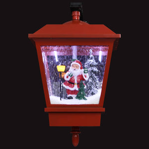 Lampada Natalizia da Parete LED e Babbo Natale Rossa 40x27x45cm 289927