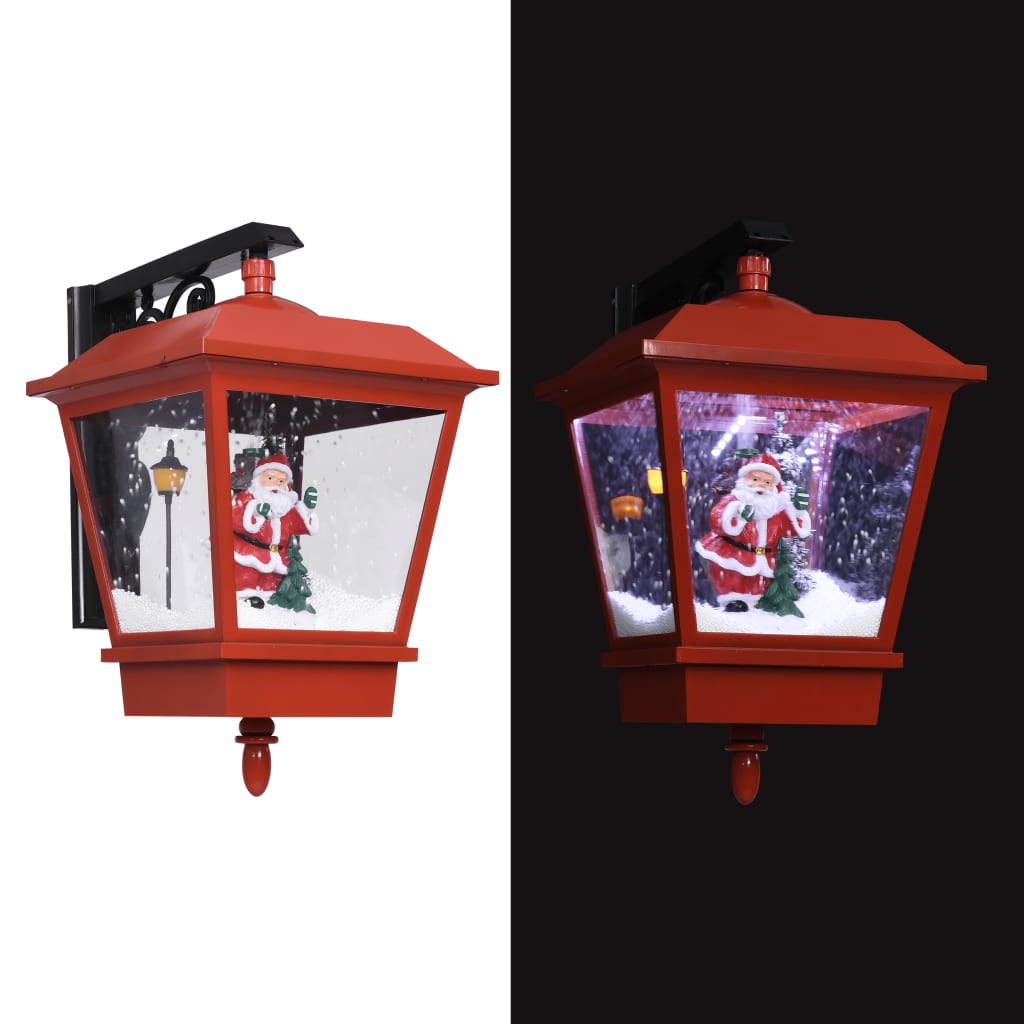 Lampada Natalizia da Parete LED e Babbo Natale Rossa 40x27x45cm 289927