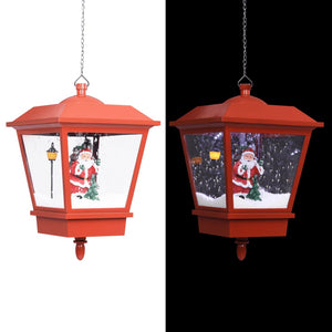 Lampada Natalizia Sospesa LED e Babbo Natale Rossa 27x27x45 cm 289928