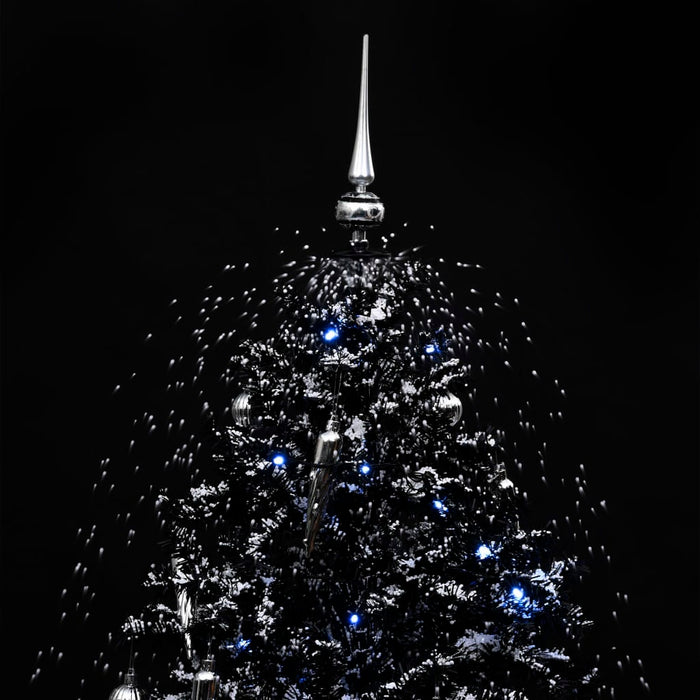 Albero di Natale con Nevicata e Base ad Ombrello Nero 190cm PVC 289934