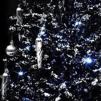 Albero di Natale con Nevicata e Base ad Ombrello Nero 190cm PVC 289934