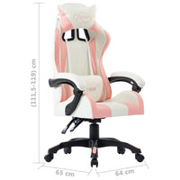 Sedia da Gaming Rosa in Similpelle 287984